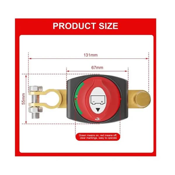 Batteriafbryder, 12V 24V Bilbatteriisolator, Batterifrakoblingsafbryder