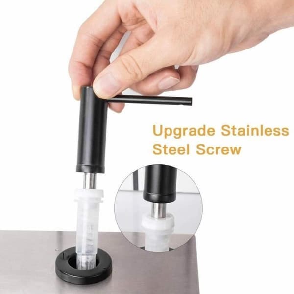 500 ml sæbedispenser - Sort - Elegant design - Rustbestandig