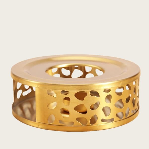 Perforated Stainless Steel Tea Warmer - Tealight Warmer for Tea, Compatible with Various Teapots Gold