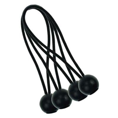 Elastiksnor til campingpresenning/teltmarkise, sort - 15,2x1x0,5 cm