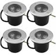 Infällda LED-spotlights, 4-pack - IP65 - 270 Lumen - Varmvit