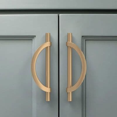 128 mm Møbelgreb - Champagne Guld - Zinklegering - Sæt med 4