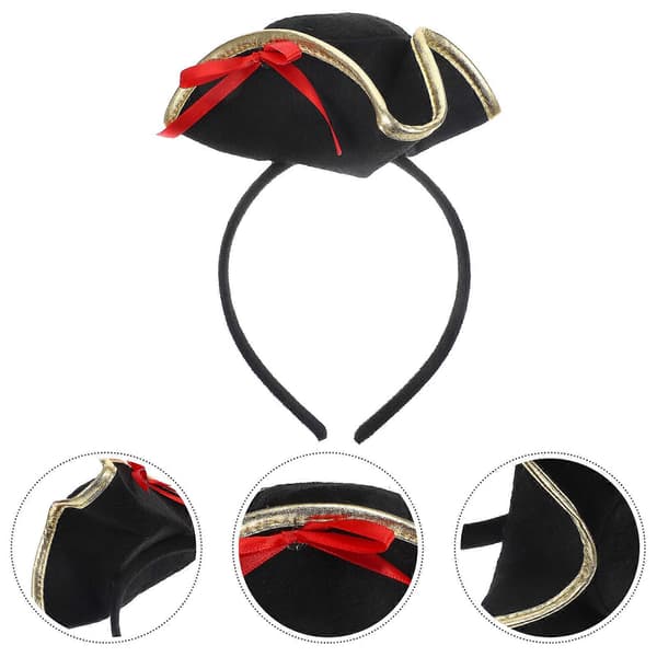 Cosplay Pirathatt Pannebånd Egnet For Halloweenfester Perfekt For Menn Og Kvinner Med Materiale 2stk
