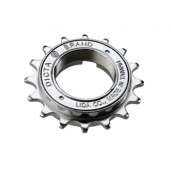 Enkelt gear friløb 18T gevind 1/8 BSA sølv