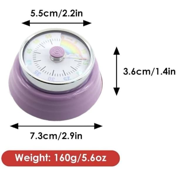 Magnetic Metal Timer, Manual Winding, No Battery Required, Time Visualization, Time Management Tool for Kitchen, Work, Study, Exercise Green green