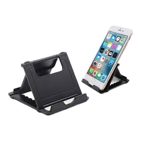 Foldable Cell Phone Stand for Desk, Compatible with All Phones, Black and White