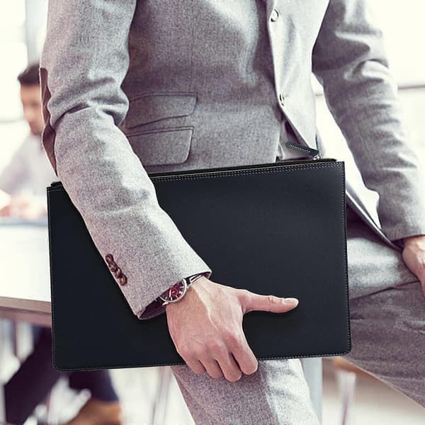 Document Bag Leather Exclusive Feel For Men And Women Official Briefcase Storage Bag Exclusive Waterproof Policy Folder