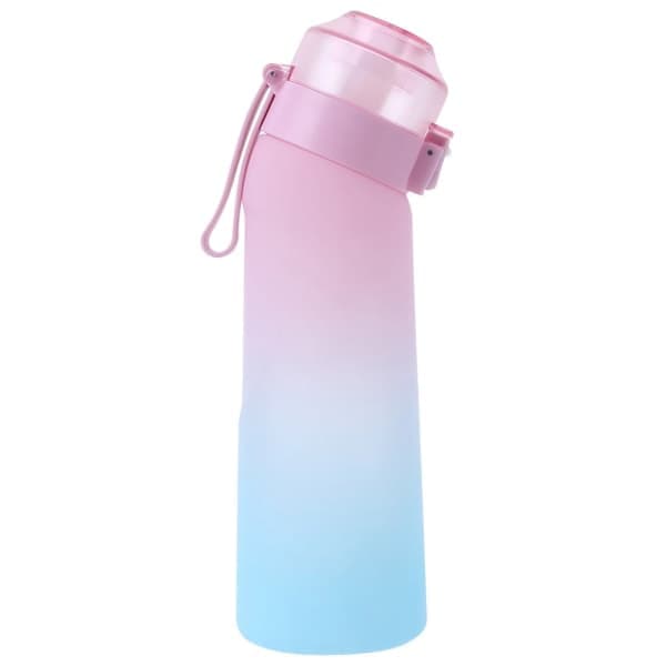 Smagsat vandflaske med 7 duftkapsler Air Water Up flaske mat sort 650 ml Air Starter Pack vandkop til camping, gradient pink Gradient pink