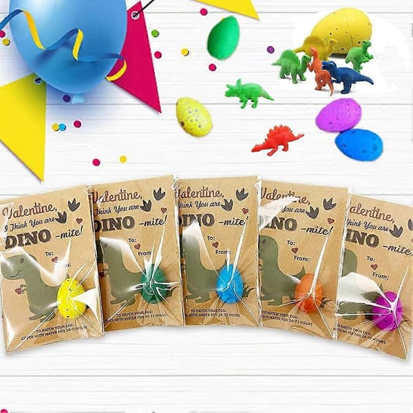 Klekke-dinosaur-egg-leker - Påske- og valentinsdagsgave til barn 6 stk. A 6PCS