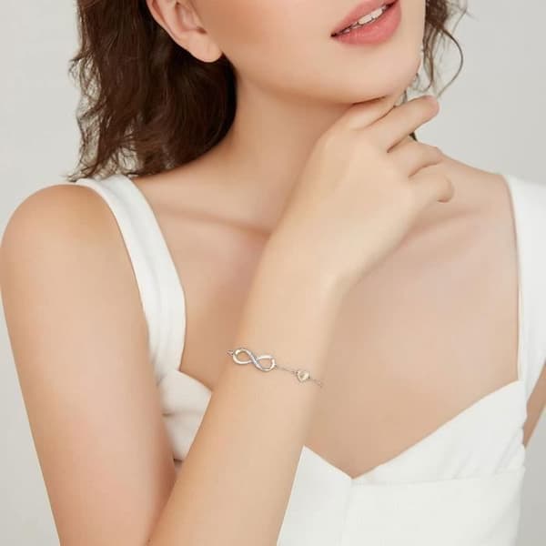 Armbånd for kvinner - Armring - 925 sølv - 18+5cm - sølv