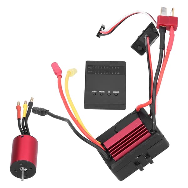 2838 4500KV 4P Børsteløs Motor 35A Børsteløs ESC+Programmeringskort til 1/14 RC-bil