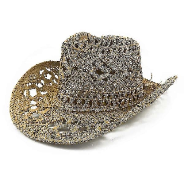 Håndlavet Cowboyhat med Bred Skygge til Kvinder/Mænd - Perfekt til Sommerstrand og Sol
