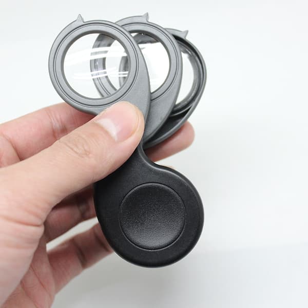 Folding Magnifier with Built-in Case, 5x/10x/15x Magnification