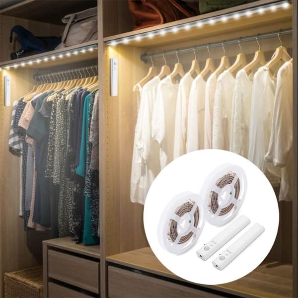 LED Dobbelt Tilstand Bevægelses Natlys, Fleksibel LED-strip med Bevægelse