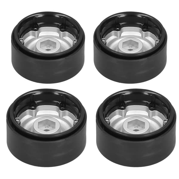4 stk. RC Beadlock hjulnav metall hjulnav-erstatning for AXIAL/TRX4/GEN8/MST/hsp Sølv