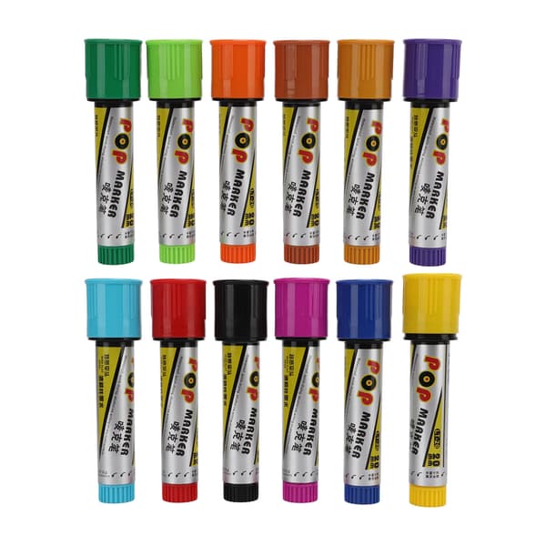 12 Pieces Posca Paint Pens Safe Wide Application Quick Drying Waterproof Comfortable Design Marker for Home Studio Office