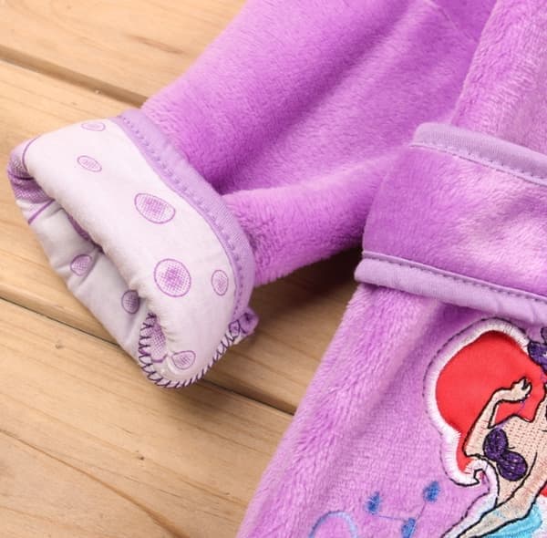 Efterårs- og vinterpyjamas til børn, varm pyjamas til piger i flannel, lilla, størrelse 100 purple 100