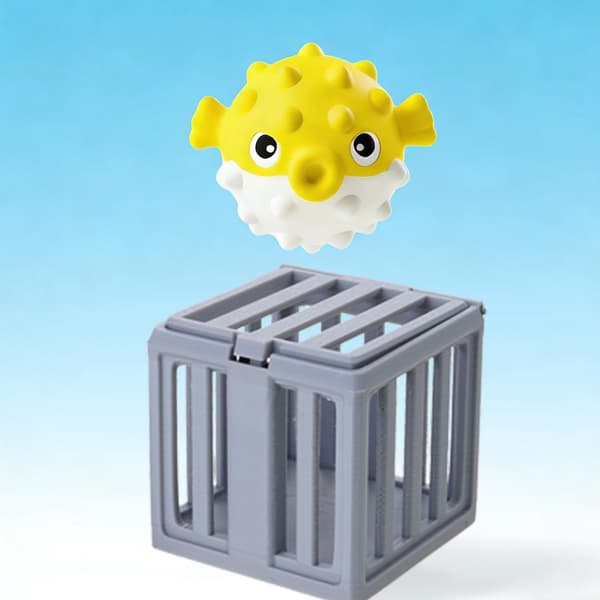 Interactive pool toy with diving cage and animals to encourage underwater exploration and team play while swimming Whale Whale