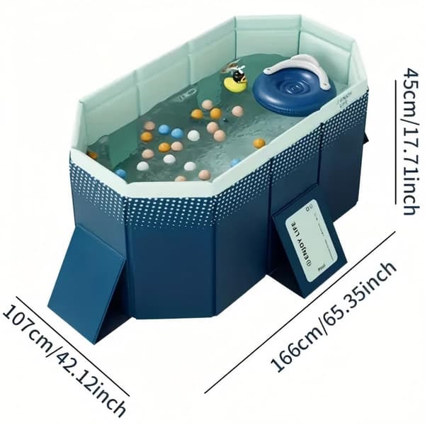 1,6 m PVC hopfällbar pool utomhus baddamm för trädgården