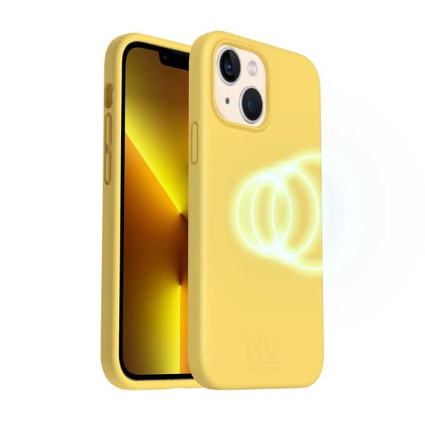 iPhone 14 Silikondeksel Rvelon MagSafe - Gul Gul yellow