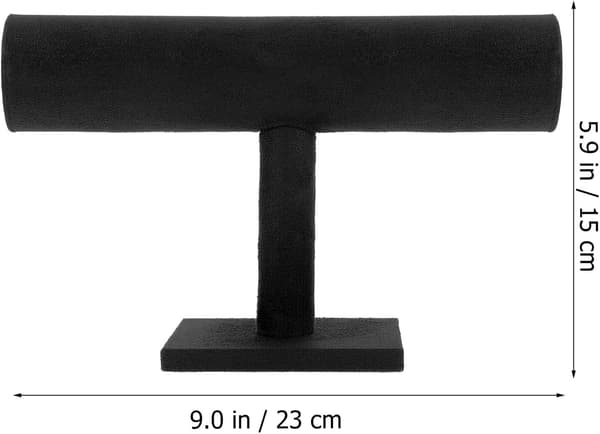 Armbåndsdisplaystativ Ur Opbevaringsholder Sort Fløjl Smykkearrangør