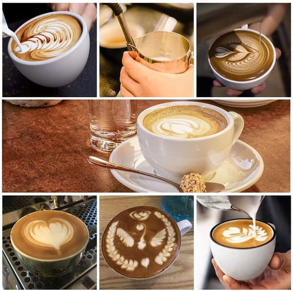 Mælkekande i rustfrit stål til mælkeskumning til espressomaskiner