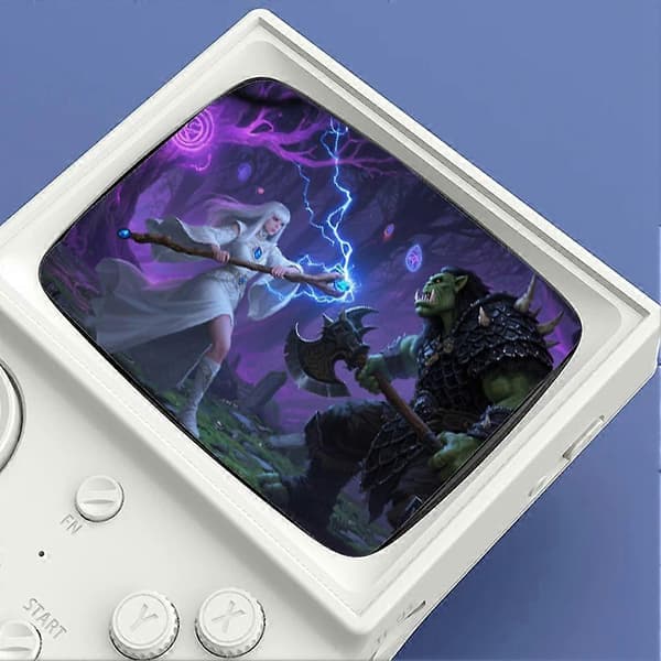 R36T Retro Handheld Game Console, 64GB with 15,000 Games, 3.6-inch IPS Screen, Portable Video Player, Black Grey Grey