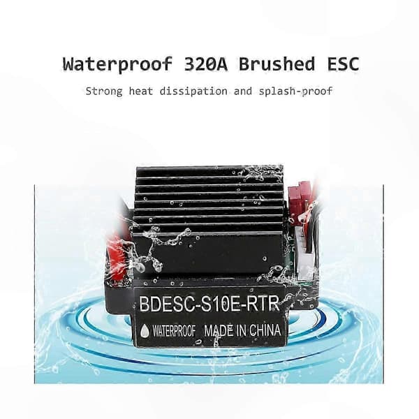 ESC Speed Controller for RC Boats & Hobby Vehicles, 6-12V Motor Control, 320A Brushed