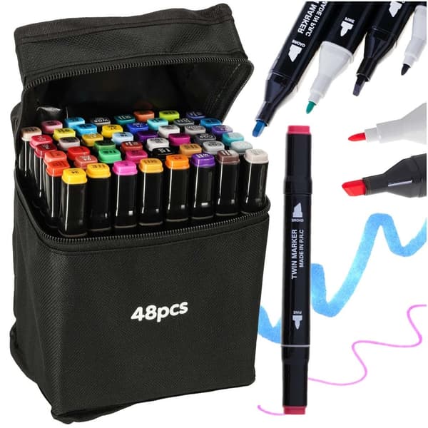 48 kpl - Tussit - Kaksipuoliset kynät_OF monivärinen multifärg multicolor