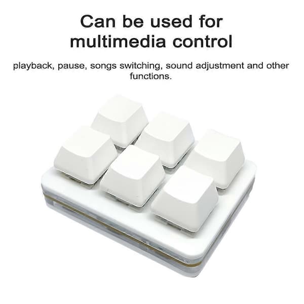 Portable Keyboard 6 Keys Shortcuts Custom Keyboard USB PlugAndPlay Keyboard Keypad Mechanical Keyboard