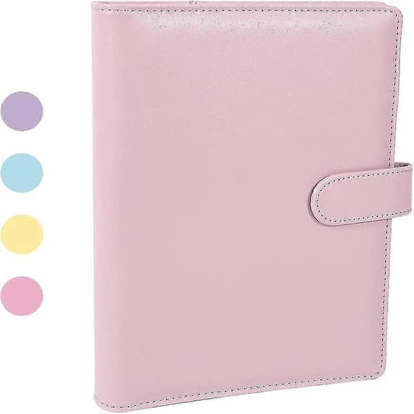 A5 PU Leather Ring Binder, Refillable 6-Ring Binder, Notebook and Meeting Notebook