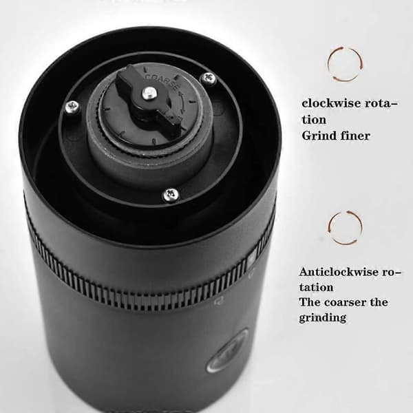 Electric Coffee Grinder with Adjustable Grind Coarseness, Hardness, Compact for Home and Travel