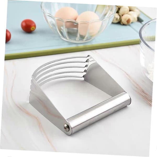 2 stk bakeredskaper i rustfritt stål og deigblander for baking med ergonomisk komfortabelt håndtak