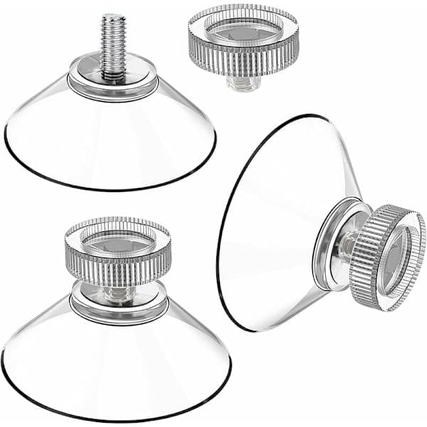 Imukuppisarja, 25 imukuppia Ø 40 mm M4 - Läpinäkyvät imukupit siipimutterilla