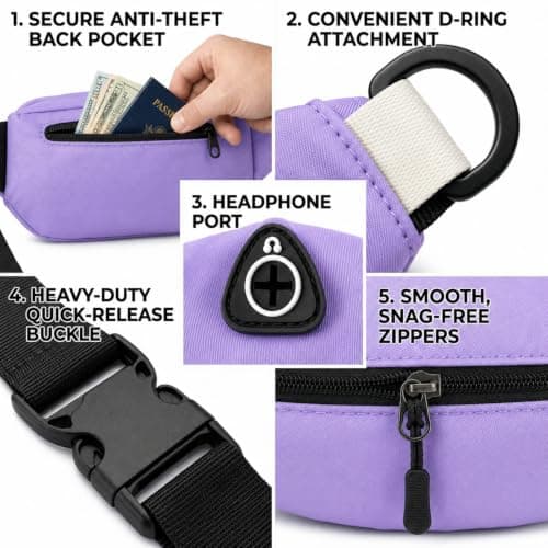10-pack lavendelfärgade midjeväskor i bulk för män och kvinnor, crossbody-midjeväskor Lavendel Lavender
