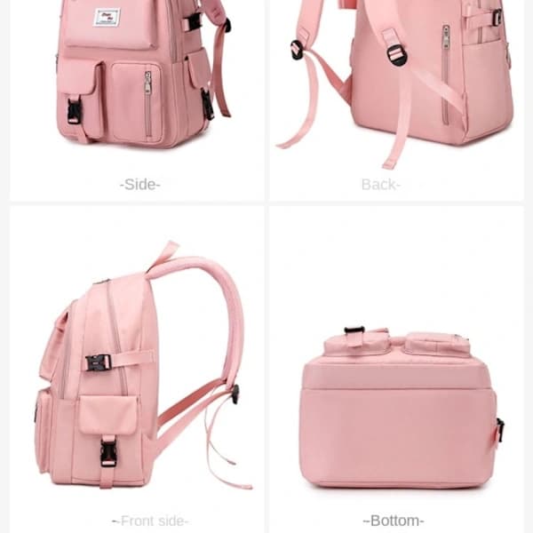 Women's Backpack School Bag PURPLE purple