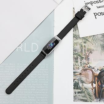 Leather Strap for Fitbit Luxe S (Black)
