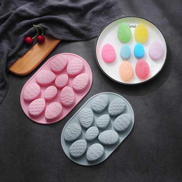 2-pack 10-håls rosa silikonchokladform, non-stick, diskmaskinssäker för tårta och tvål