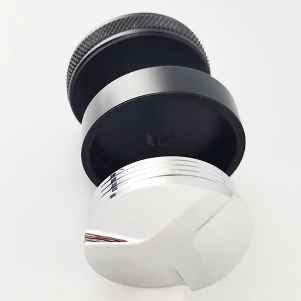 58 mm 304 rustfrit stål kaffedispenser Macaron Cafe Tamper Nivelleringsværktøj med tre skrå vinkler 1 stk (sort)