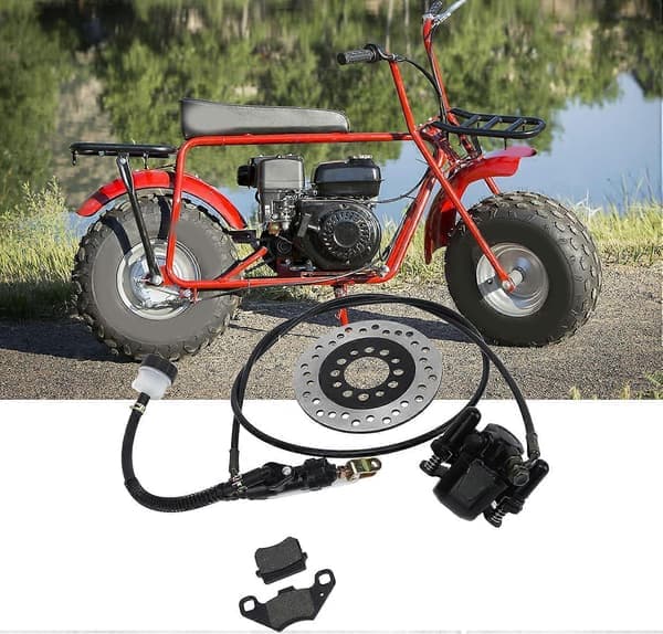 Go Kart Bremse Hovedcylinder Sæt Bageste Hydraulisk Bremsekaliber Montering Bremseskive Rotor Bremseklodser til Go Kart ATV