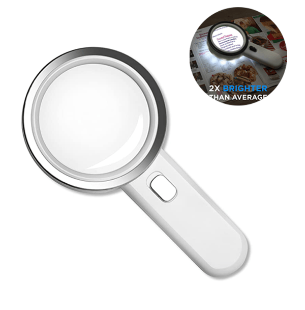 5x High Power Magnifier with Light, 90mm Distortion-Free