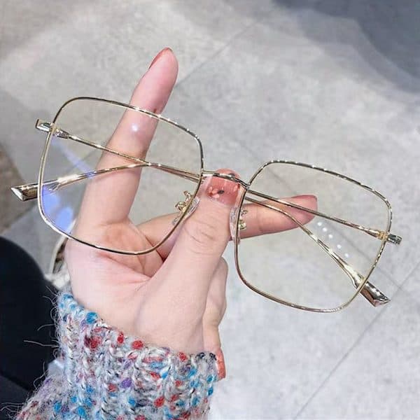 Anti-blått lys briller Oversized briller GULL Gull Gold Gold