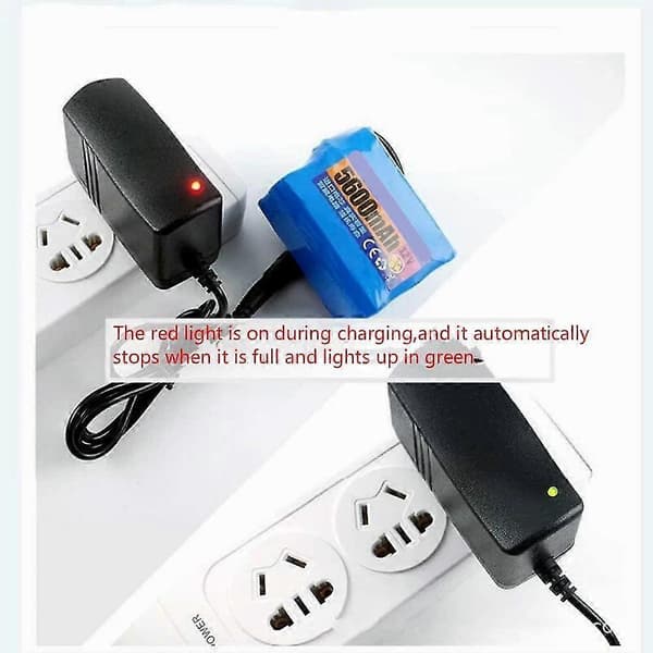 Oplader til LED-forlygte Cykel MTB-lampe 8.4V EU-oplader - dobbeltoplader