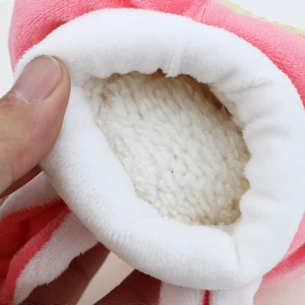 2 stk Mini Hamsterbed og Gjemmesteder, Bomulls Mini Dyre-redehule, Søt Varm Seng for Hamster (Grå og Rosa)