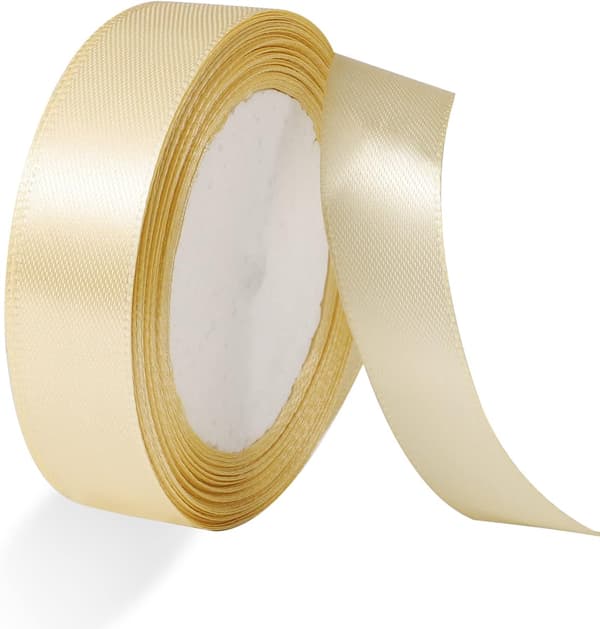 Beige band, 4cm x 22m dekorativt band presentförpackning för Valentin
