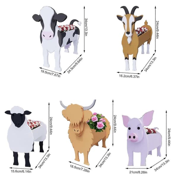 Søt hundekrukke, dyreblomsterpotte for hagedekorasjon