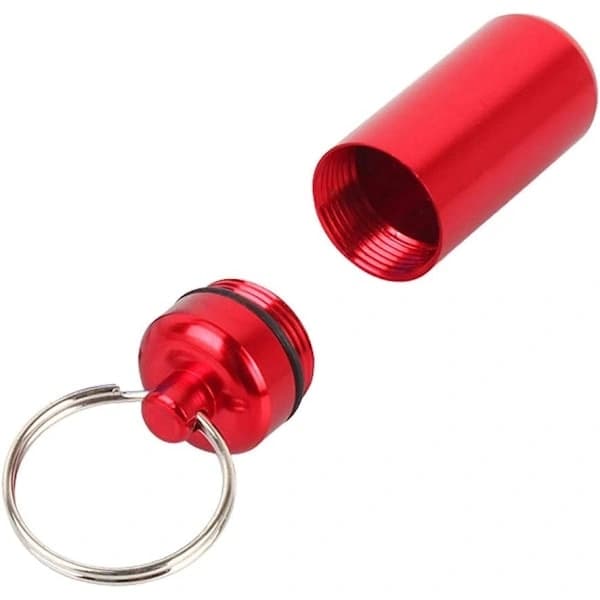 6-pack aluminium pillerask, pillerask nyckelring, portabel mini pillerask