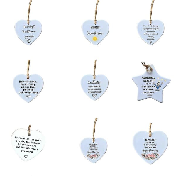 Never Forget The Difference You Made Acrylic Pendant Charm for Wall, Door, Window, Cabinet and Coat Hook