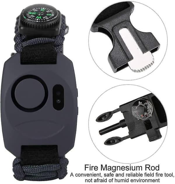 Help Alarm. 130db Exterior Personal Wrist Emergency Alarm With LED Lighting And