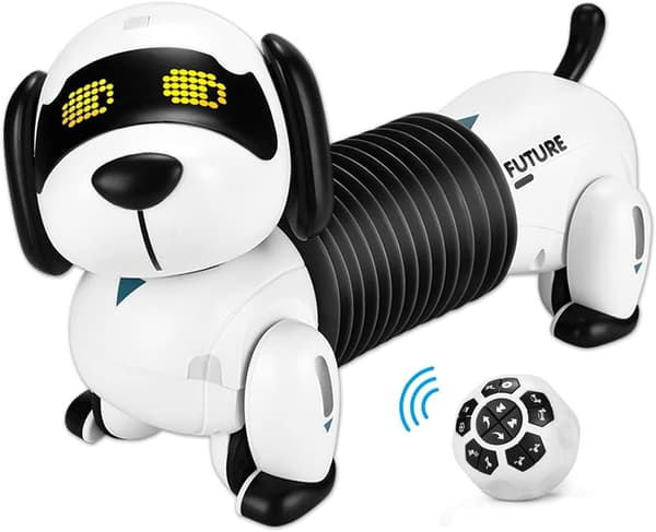 Robot Hund, Fjernstyrt Hundeleke, Programmerbar Følgende Robotdyr Søt Dansemusikk Interaktiv Gave til Barn Gutter Jenter
